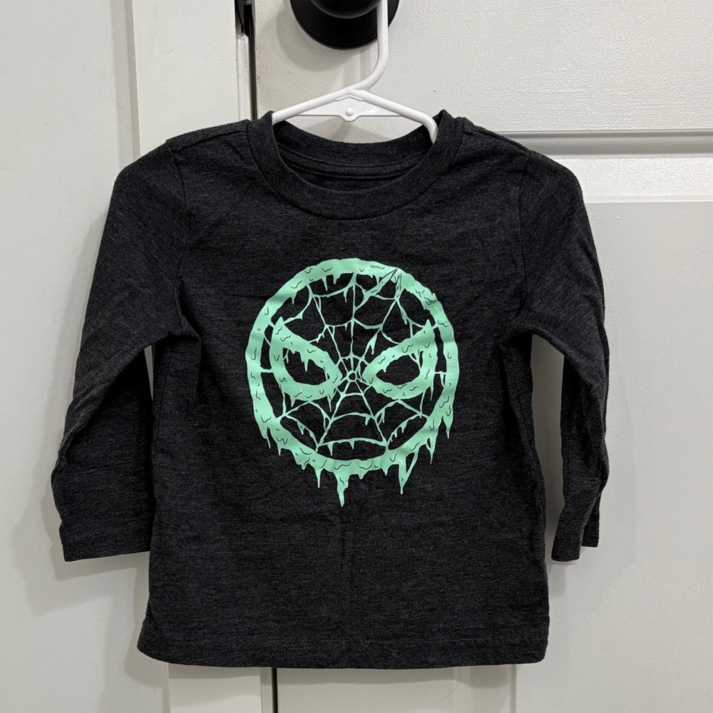 Glow in the Dark Toddler Spiderman Graphic Long Sleeve Shirt